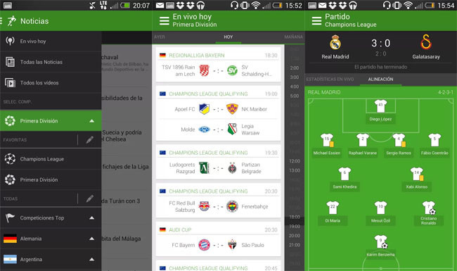 de fútbol en GRATIS: Android iPhone Competize