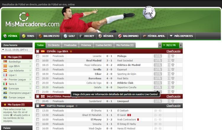 Resultados de fútbol en directo apps Android •