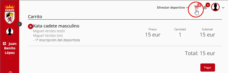 Carrito de compra para pagar online