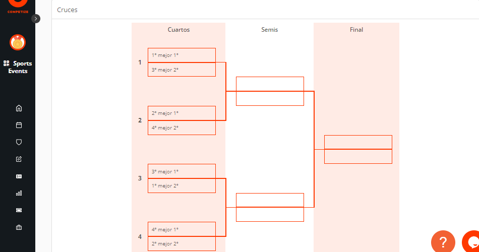 Editar cruces o eliminatorias de torneo