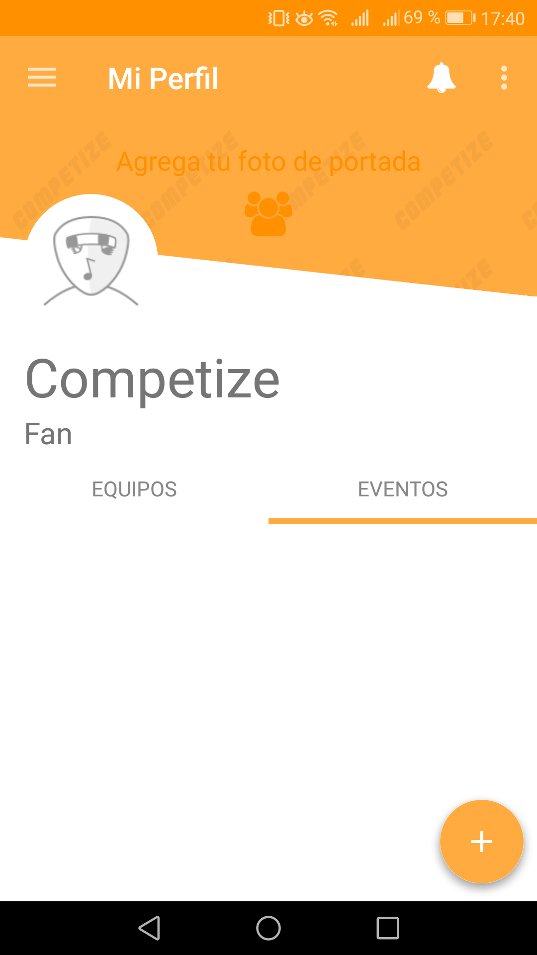 Favorite tournaments in Competize mobile app