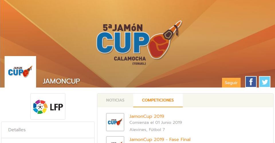 Jamón Cup organiza o seu campeonato com o programa e apps do Competize
