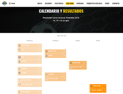 Integración de Competize en la página web de Iscar Cup